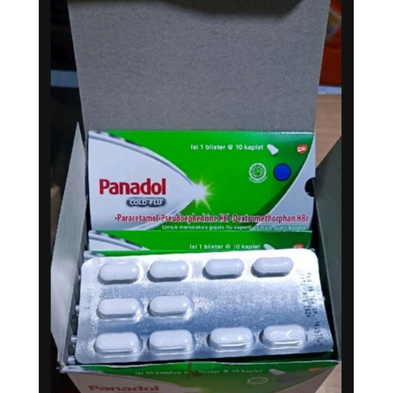 Panadol Perbox Isi 10 Strip | Biru, Hijau dan Merah