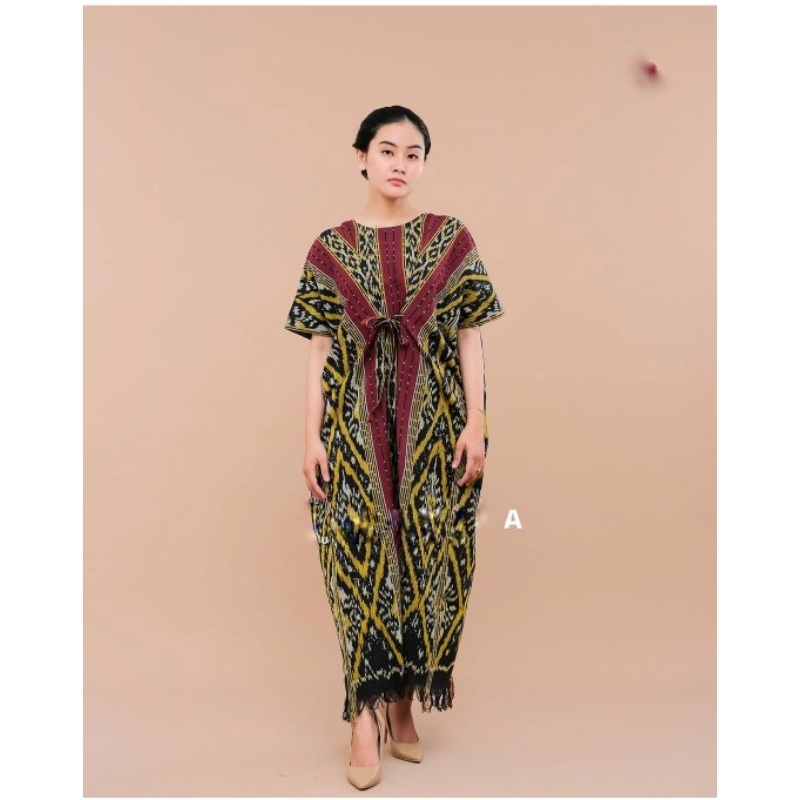 Kaftan Tenun Troso • Kaftan Dress Tenun • Dress Etnik OT66