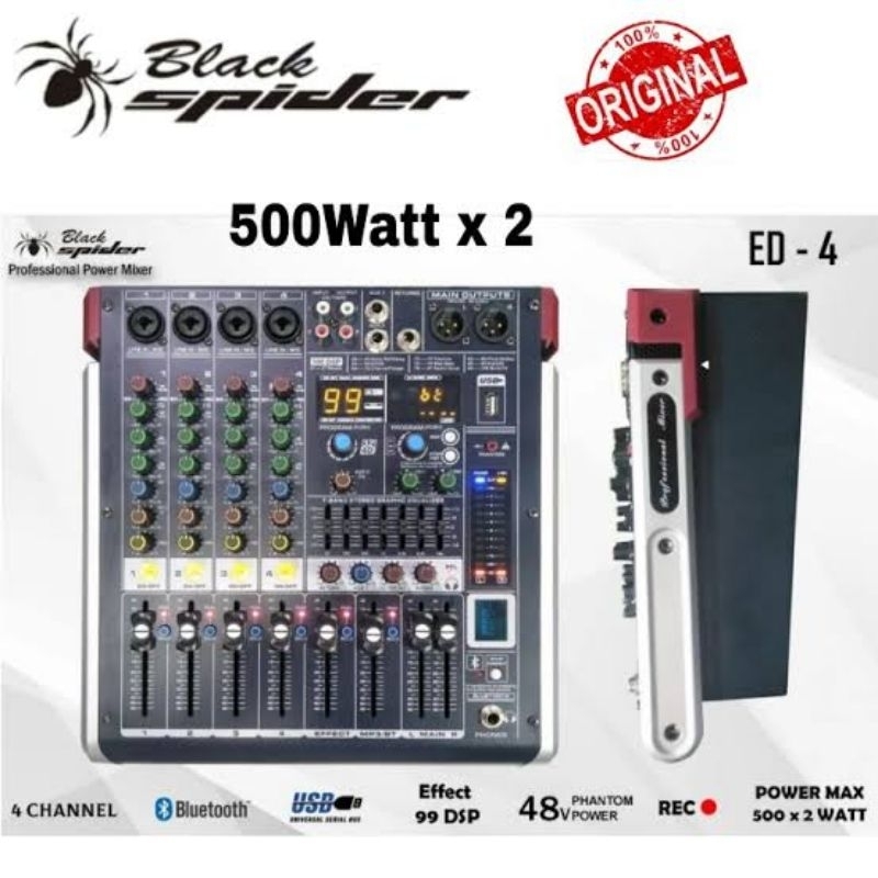 SET Sound System Speaker Pasif 10" + Mixer Power 4 Channel