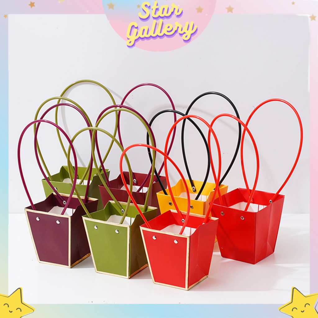 

Flower Paper Hand Bag Flower Gift Paper Bag Tas Bunga Kertas Flower Bucket Paper Bag (2) KB1011