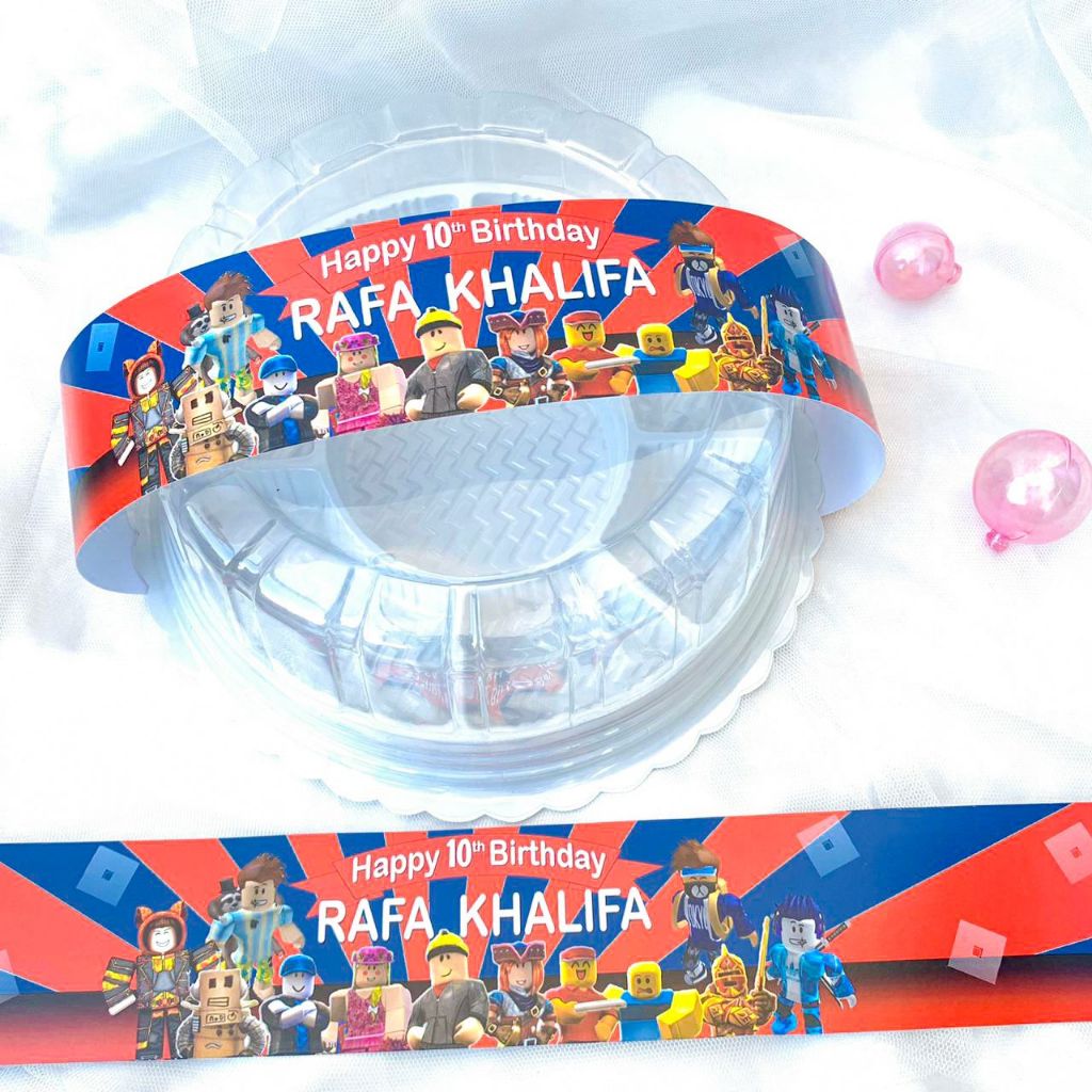 

Ro Blox Boy Label Sleeve Dus Packing / Bento / Nasi Kotak Birthday / Hampers Ulang Tahun