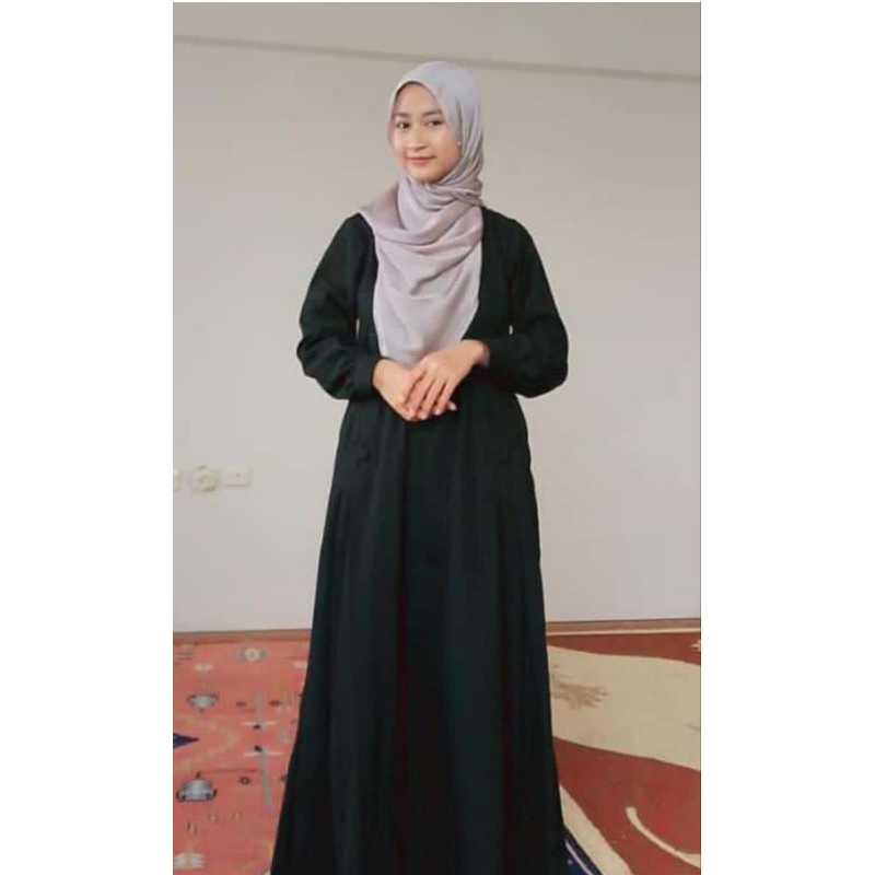 Gamis Remaja Full Hitam Gamis Remaja Polos Gamis Hitam Bahan Katun Adem