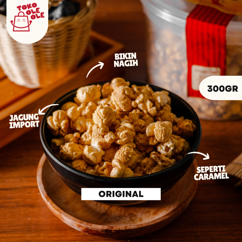 

Maknyuss1 Popcorn Rasa Caramel Coklat Keju Premium Jagung Popcorn Camilan Snack Jagung 300Gr