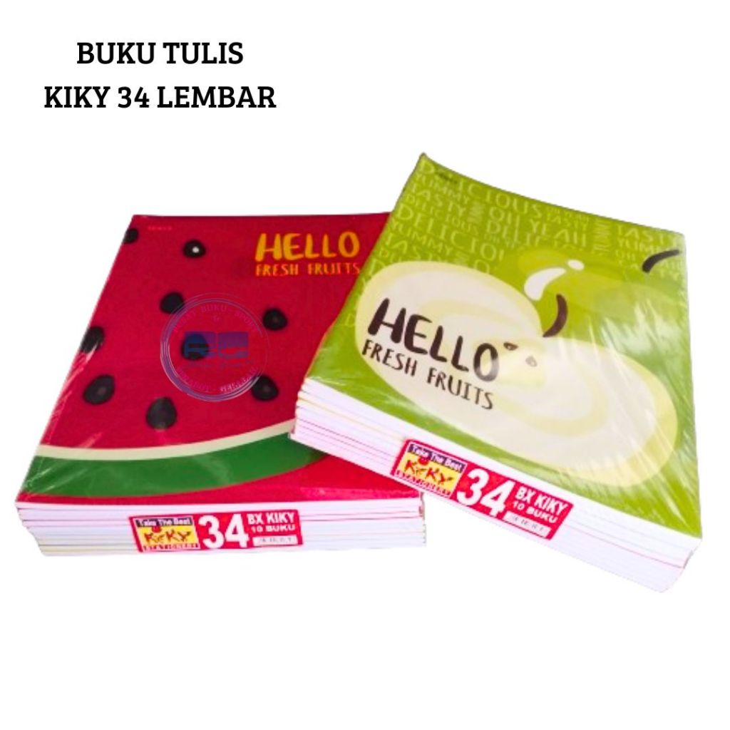 

KIKY BOXY Buku Tulis 34 Lembar Buku Tulis KIKY BOXY 34 Lembar PACK isi 10 Buku