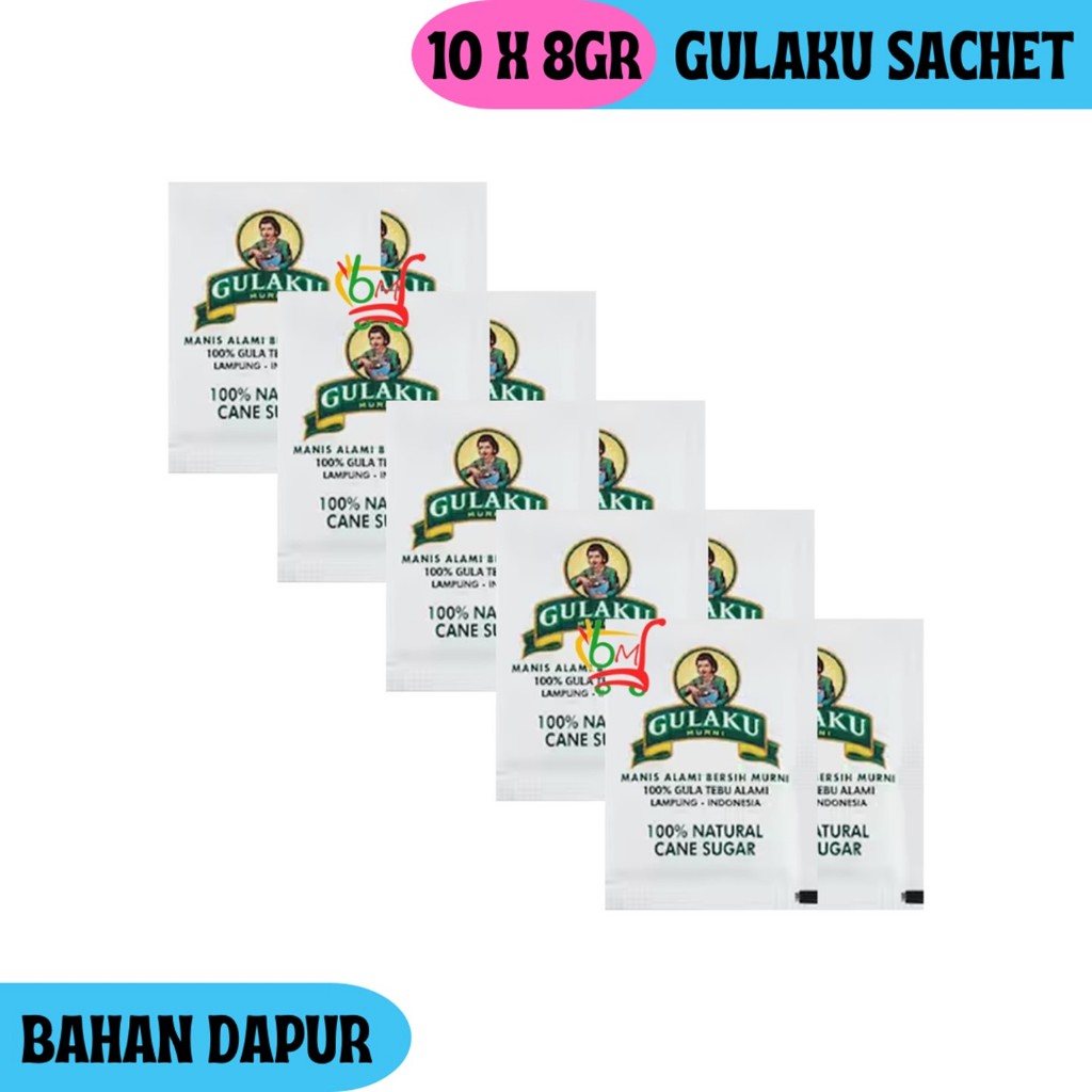 

10PCS Gulaku Sachet Kemasan 8gr Gulaku Putih