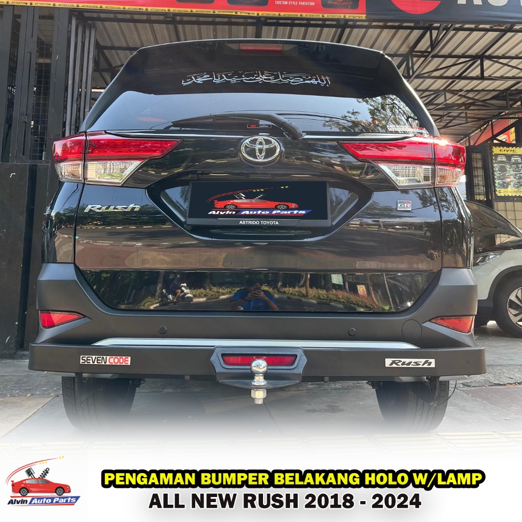 TOWING ALL NEW RUSH HOLO WITH LAMP / PENGAMAN BUMPER BELAKANG ALL NEW RUSH 2018 - 2024
