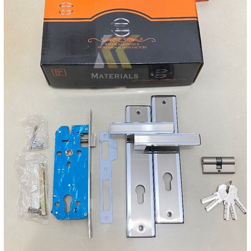 KUNCI PINTU BESAR TEBAL / HANDLE PINTU BESAR TEBAL / GAGANG PINTU BESAR MINIMALIS MERK REGALIA HERIT