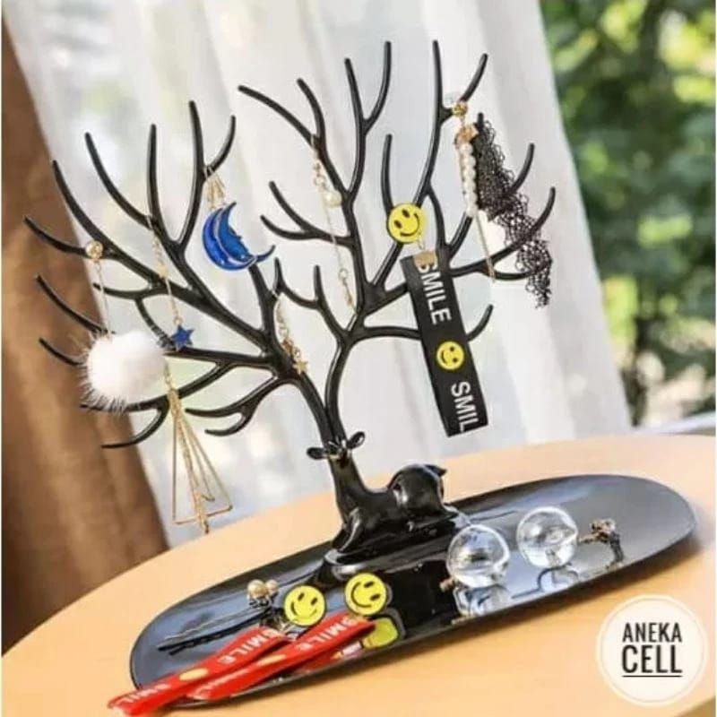 Titani.id Pr-1539 Rak penyimpanan aksesoris Rak Display Perhiasan Wanita Bentuk Tanduk Rusa