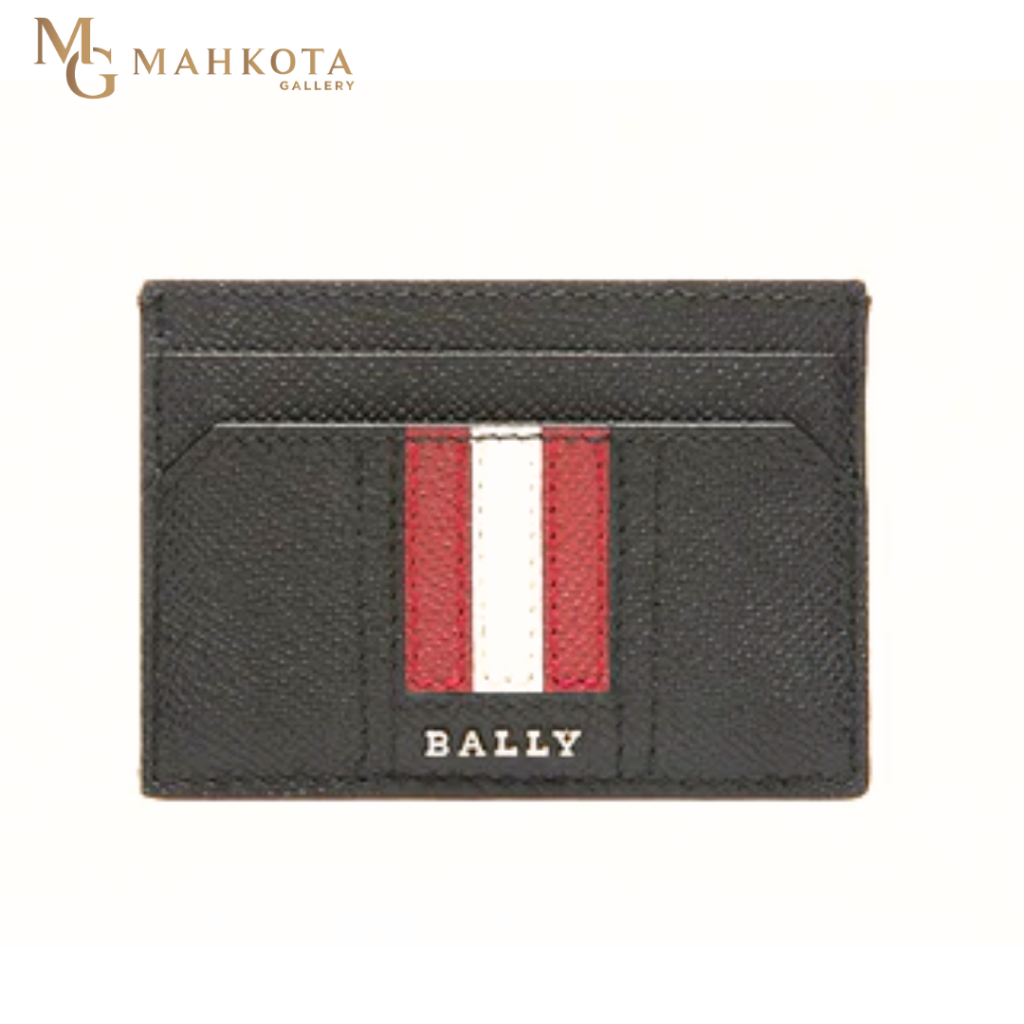 Dompet Kartu / Cardholder Bally Thar Card Holder Bovin Embossed Black
