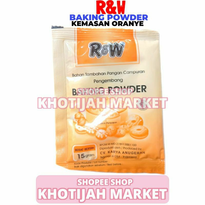 

Baking Powder Kemasan Biru Rajawali R&W RW 15GR