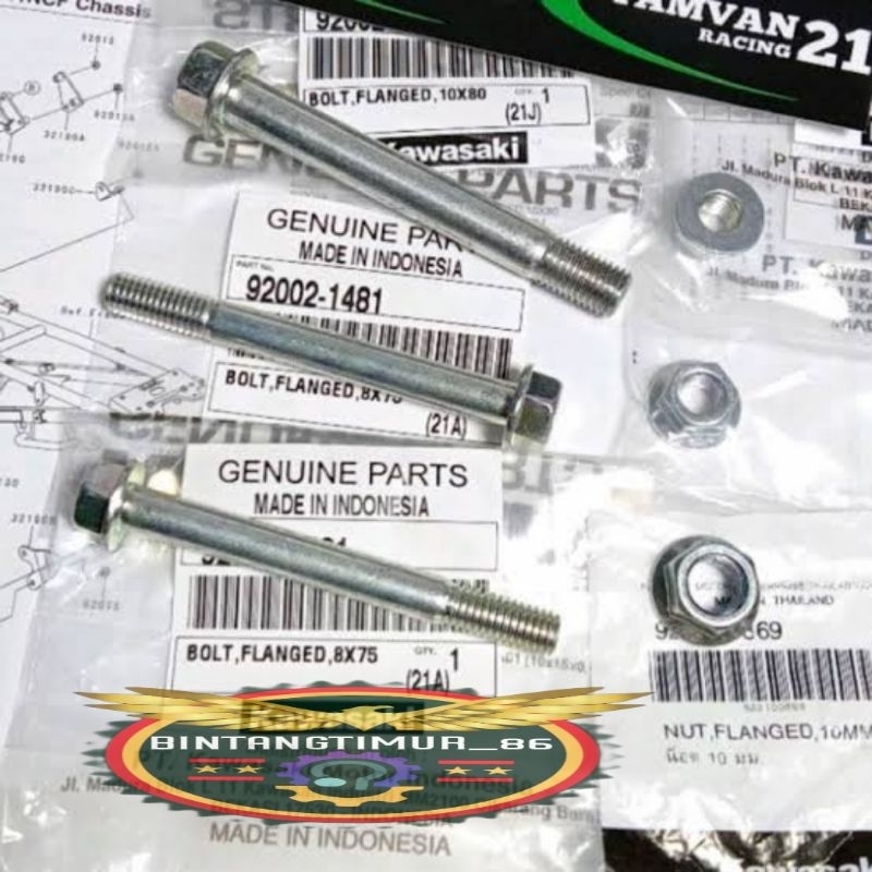 BAUT GANTUNGAN MESIN SET NINJA R SS KIS ORIGINAL KAWASAKI