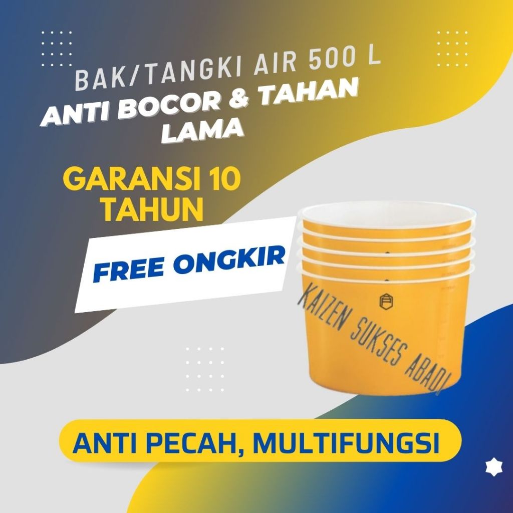 andon tangki toren bak drum wadah air profil tank penguin TAO open top plastik 500 Liter untuk tamba