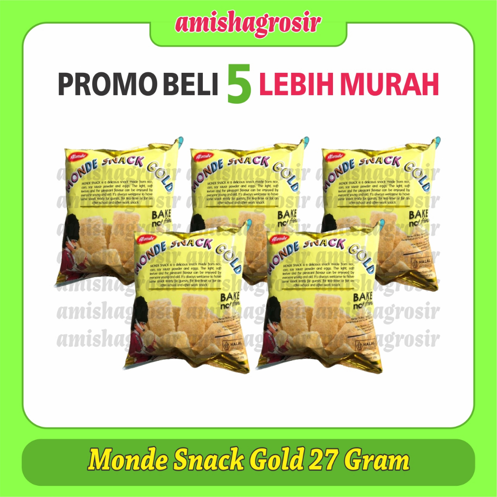 

[amishagrosir] PAKET ISI 5 PCS MONDE SNACK GOLD 27 GRAM | MONDE SNACK GOLD KECIL | SNACK ULANG TAHUN | SNACK ULTAH PREMIUM |