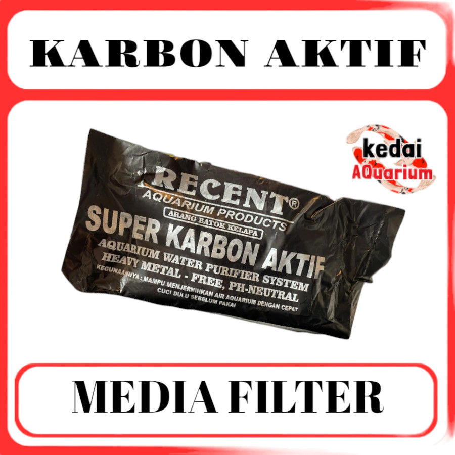 Super Karbon Aktif Media Filter Aquarium Kolam Arang Carbon Active