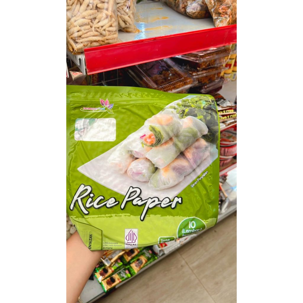 

Java Rice Paper Bulat 200gr (20 lembar) &BJava Rice Paper Kotak 100gr (10 lembar)