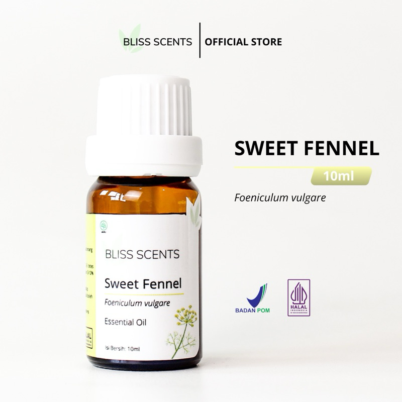 BLISS SCENTS Sweet Fennel / Minyak Adas Essential Oil Aromatherapy 100% Murni Therapeutic Grade Arom