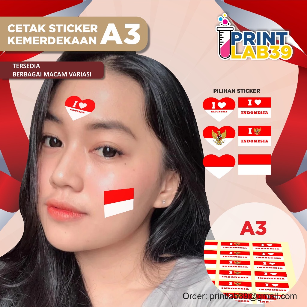 

CUSTOM STIKER KEMERDEKAAN A3 STIKER PIPI STIKER MUKA STIKER 17 AGUSTUS TERMURAH