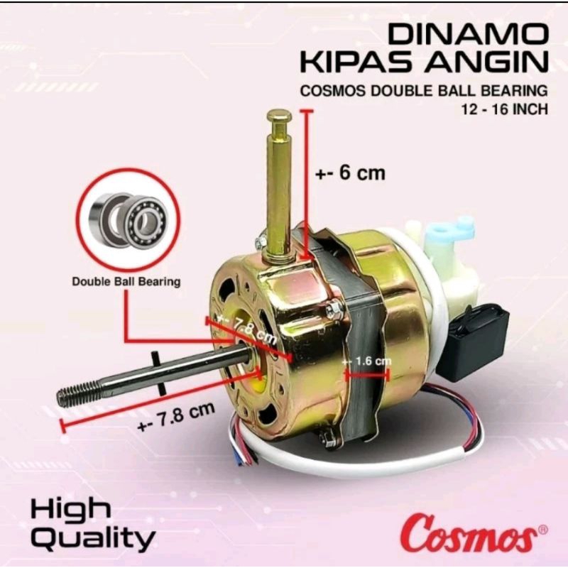 PROMO Dinamo motor kipas angin 16"  Cosmos original