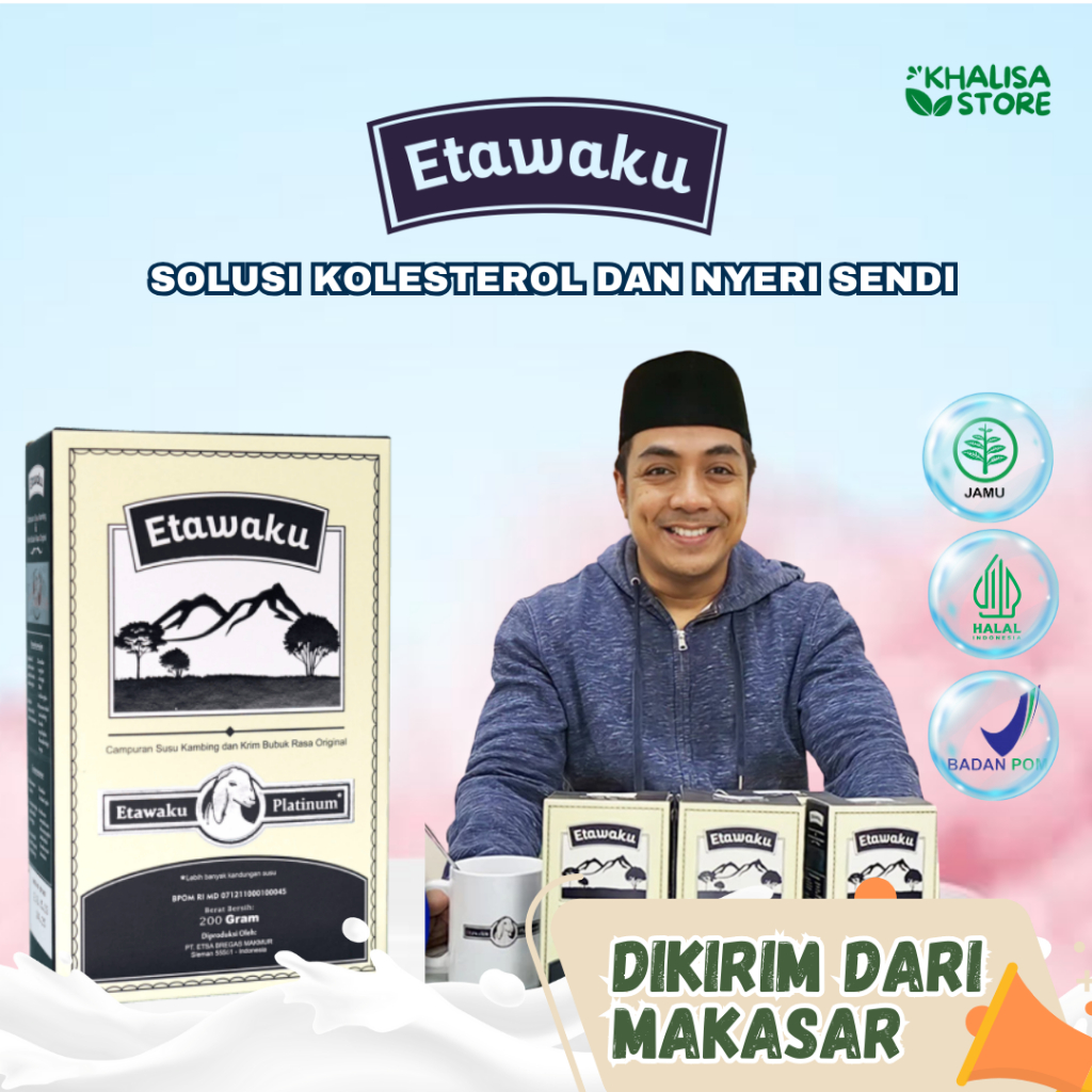 

ETAWAKU PLATINUM - Susu Kambing Etawa No. 1 Terbaik di Indonesia Bantu Mengatasi Gangguan Pernapasan, Sesak Napas, Asma dan Menjaga Kesehatan Tulang dan Gigi, Mengatasi Nyeri Sendi, Asam Urat, Rematik 100% Original 200 gram, Halal BPOM