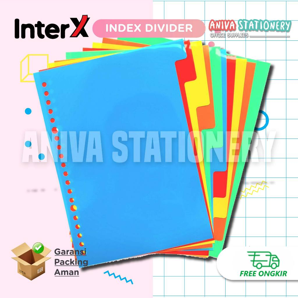 

Inter xFolder Index Divider A5 / 10 Tab - Pembatas Binder Note