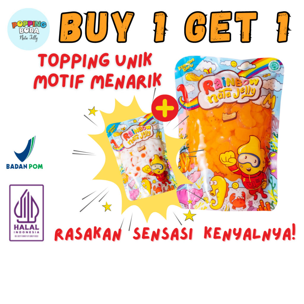 

Jelly Aneka Karakter Motif Jeruk | Untuk Topping Minuman – Popping Boba Nata Jelly