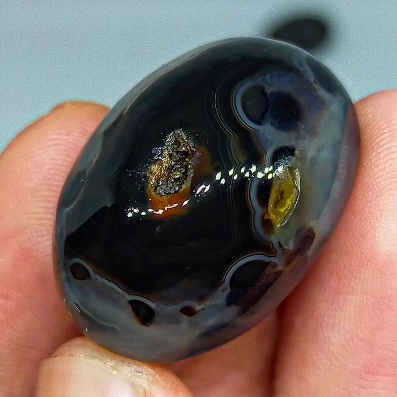 Batu akik asli combong yaman (asli alam)