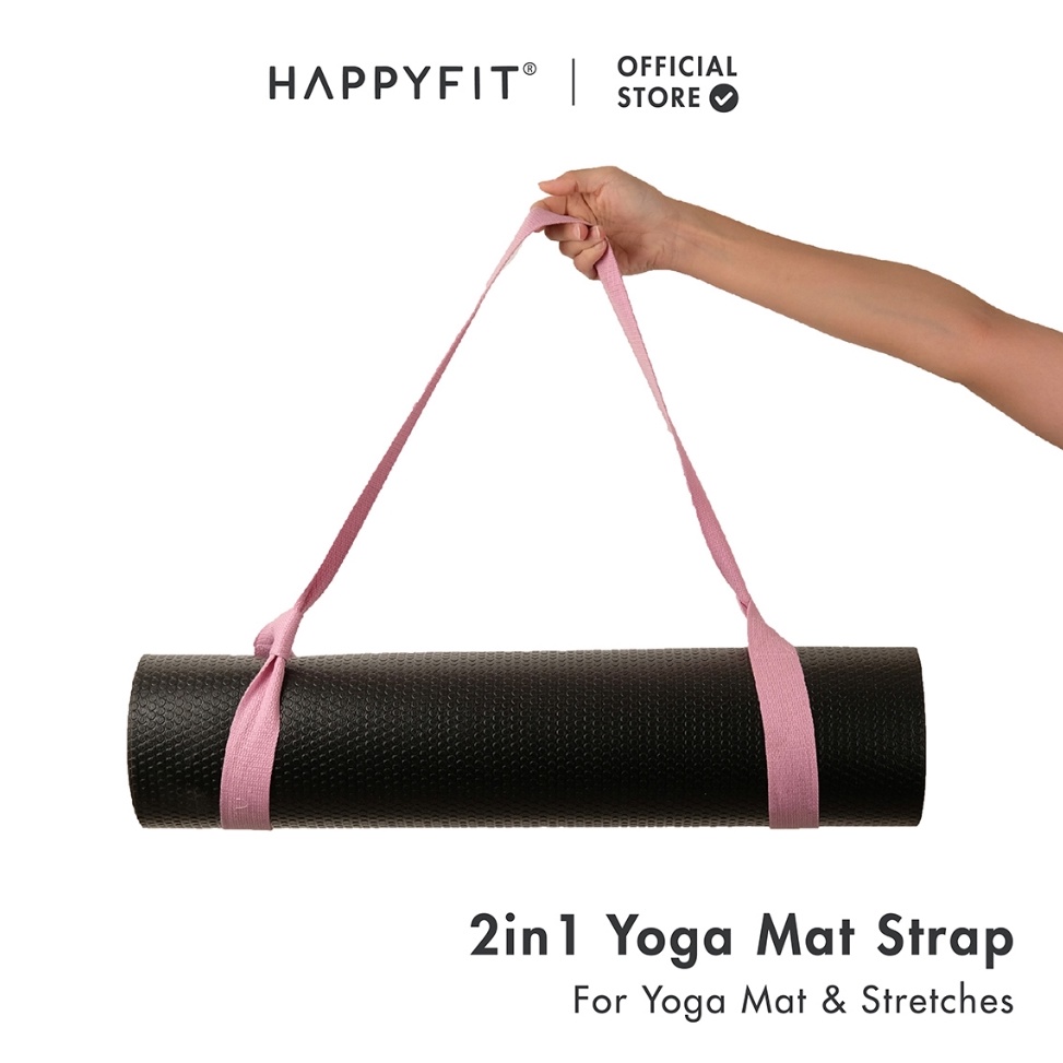 HAPPYFIT  2 in 1 Yoga Mat Strap Cotton  Tali Matras Yoga  Strap Yoga Multifungsi KODE A2M4