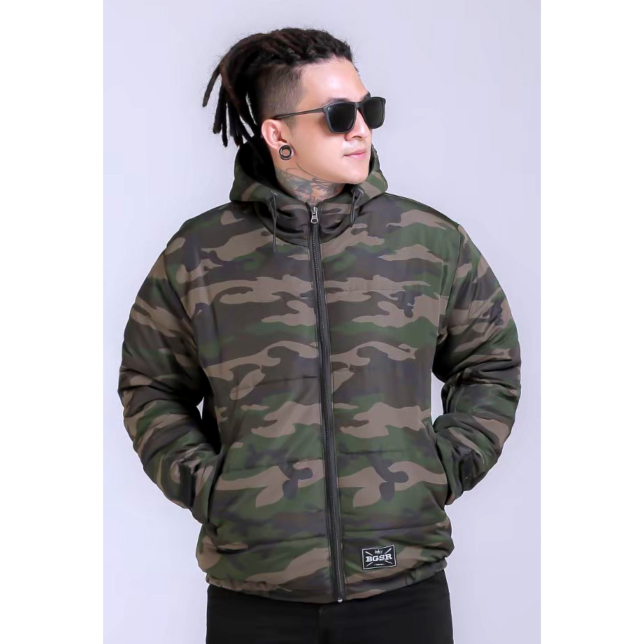JAKET MOTOR LORENG / JAKET BIKERS LORENG / JAKET PUFFER CHOPPER LORENG/ JAKET LORENG PRIA PREMIUM - 