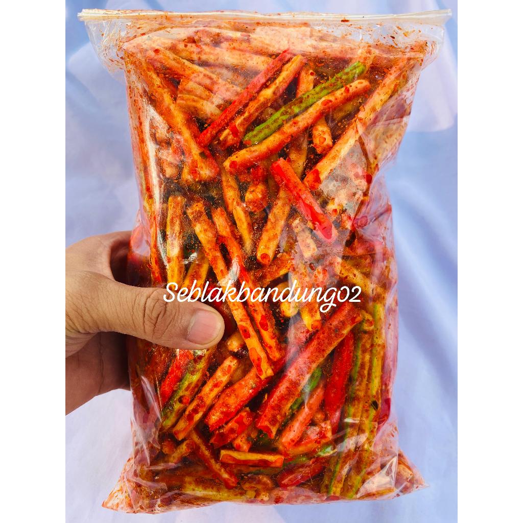 

seblak kerupuk jaat beton 500gram pedas daun jeruk bumbu melimpah/seblak kerupuk jaat beton original daun jeruk 500gr