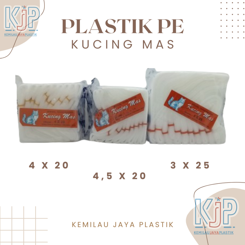 Plastik PE Kucing Mas ( 4x20 / 4,5x20 / 3x25 ) Plastik Es Lilin / Es Mambo