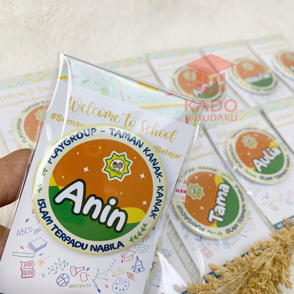 Pin Nama Anak TK Paud Siswa Baru Custom