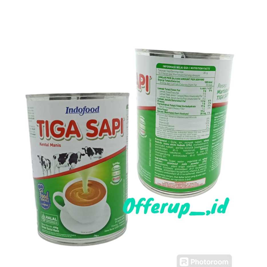 

Krimer Susu Kental Manis Tiga Sapi 490 gram