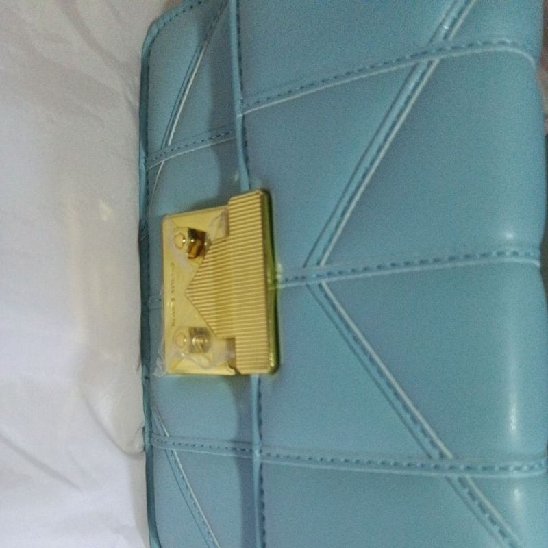 tas totebag/tas selempang wanita Charles &Keith warna biru