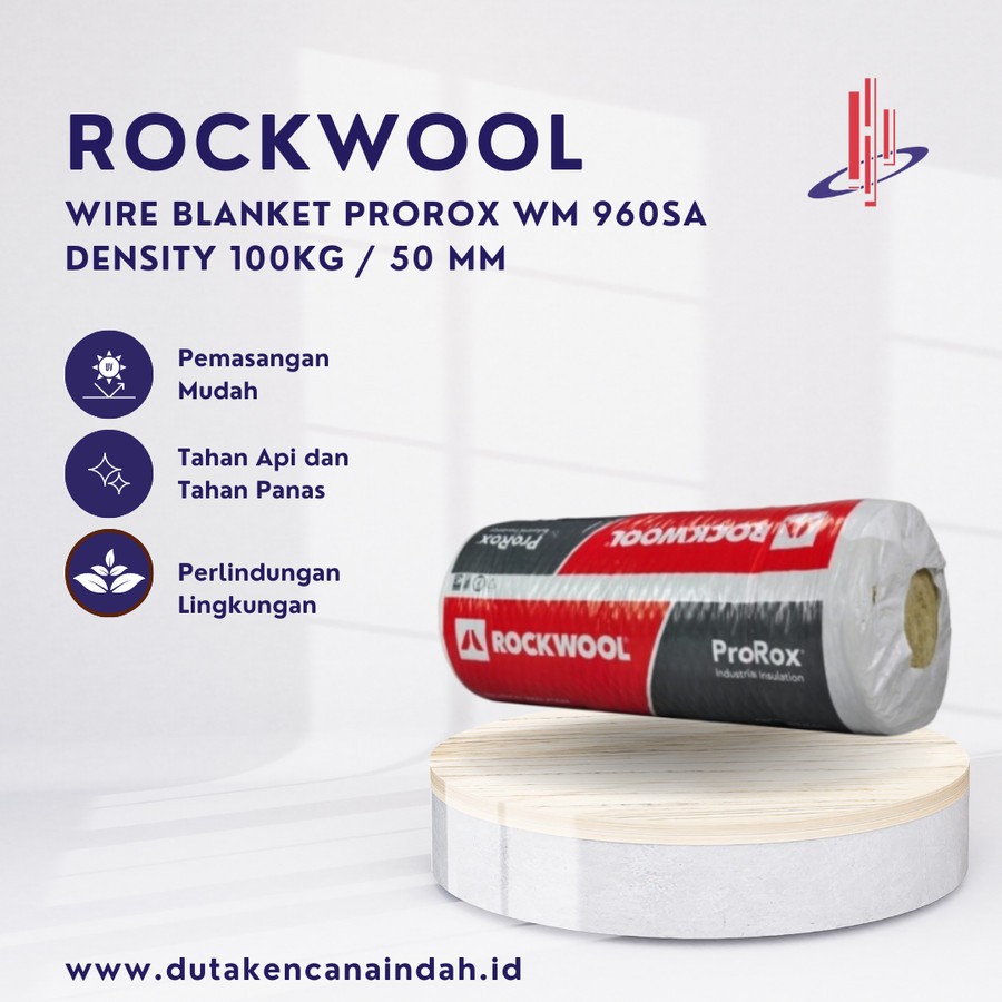 ROCKWOOL WIRE BLANKET PROROX WM 960SA DENSITY 100 KG / 50 MM