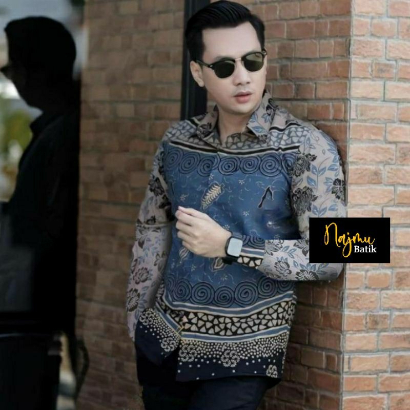 Baju Batik pria lengan panjang Batik keren lengan panjang batik pria modern