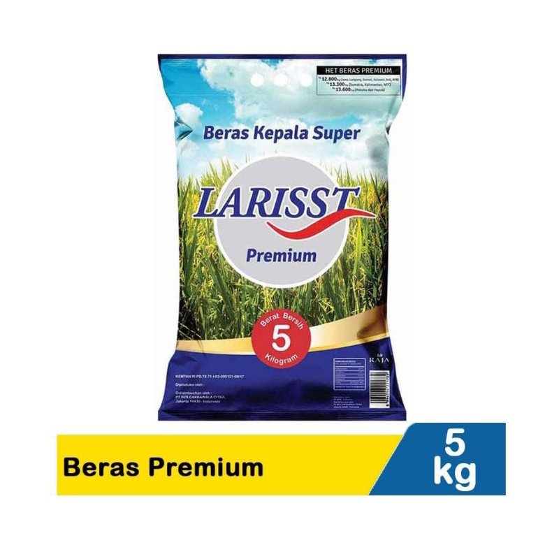 

[ 5 Kilogram ] Beras Larisst PREMIUM Beras Putih Kepala Super Kemasan 5 Kg