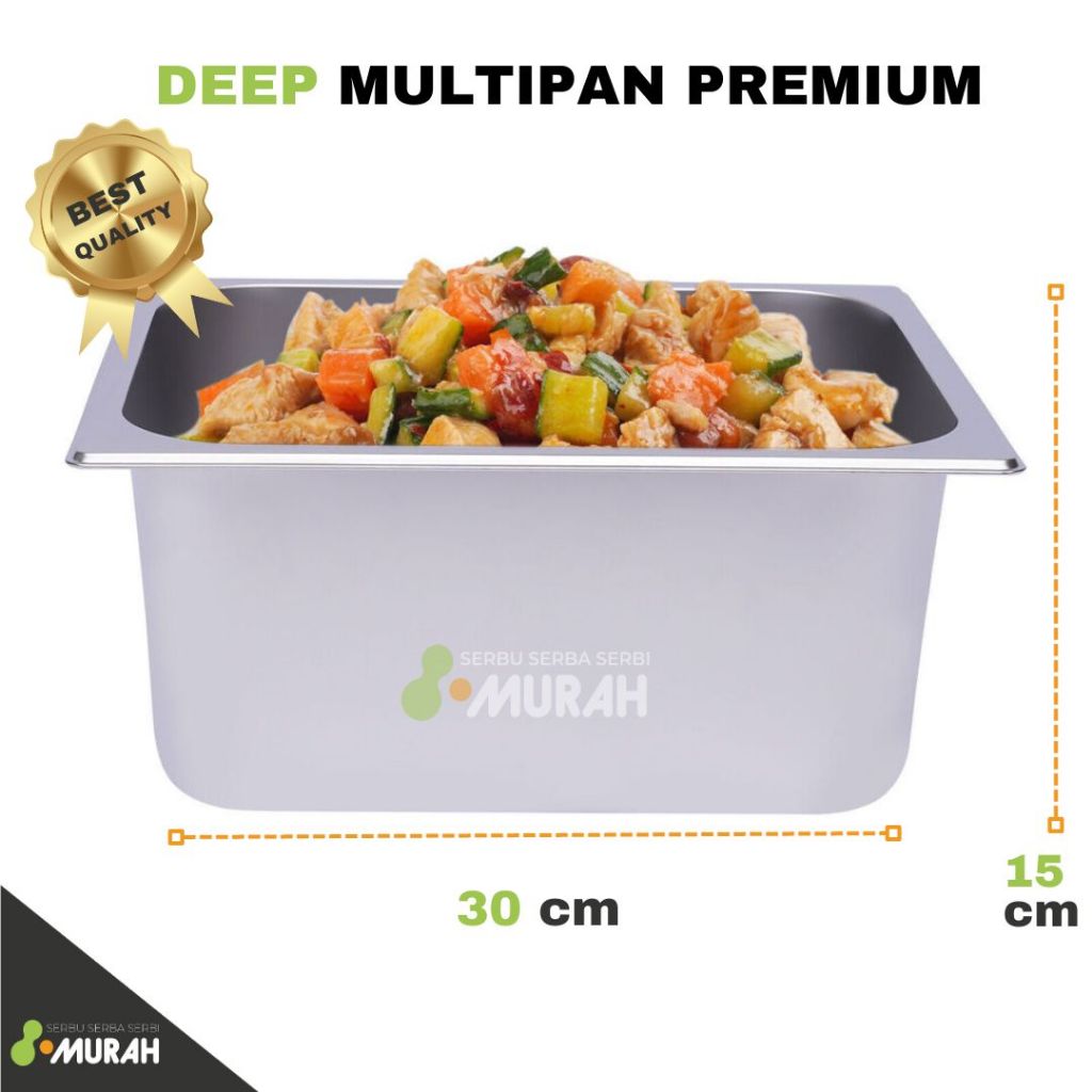 SERBU MURAH - Multipan  Wajan Kotak Penggorengan Kentang Deep Fryer Food Pan Stainless Steel - Deep 