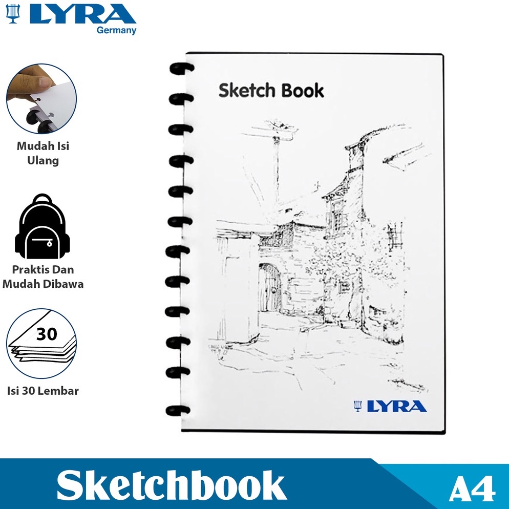 

KODE F4U5 Lyra Buku Sketsa Ukuran A4 3 Lembar Sketch Book Binder Buku Bergambar Lyr92126