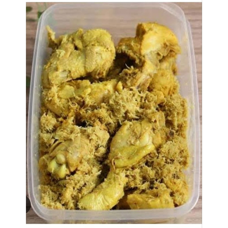 

Ayam ungkep bumbu kuning / Ayam ungkep serundeng 250 -300 gram