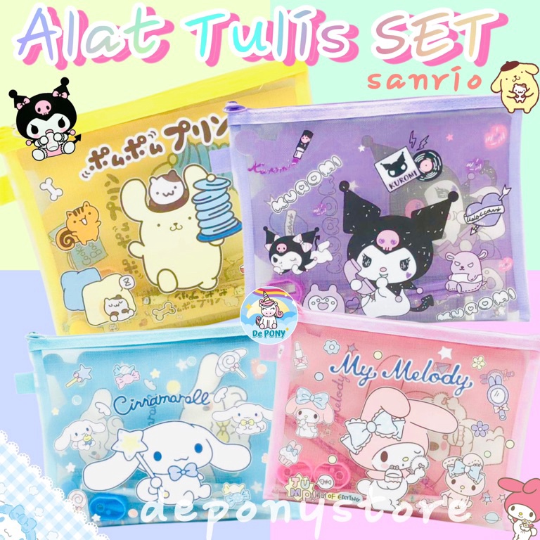 

KODE R7S Set Alat tulis Sanrio 7in1 stasionary lucu lengkap Kuromi Melody Cinnamonroll