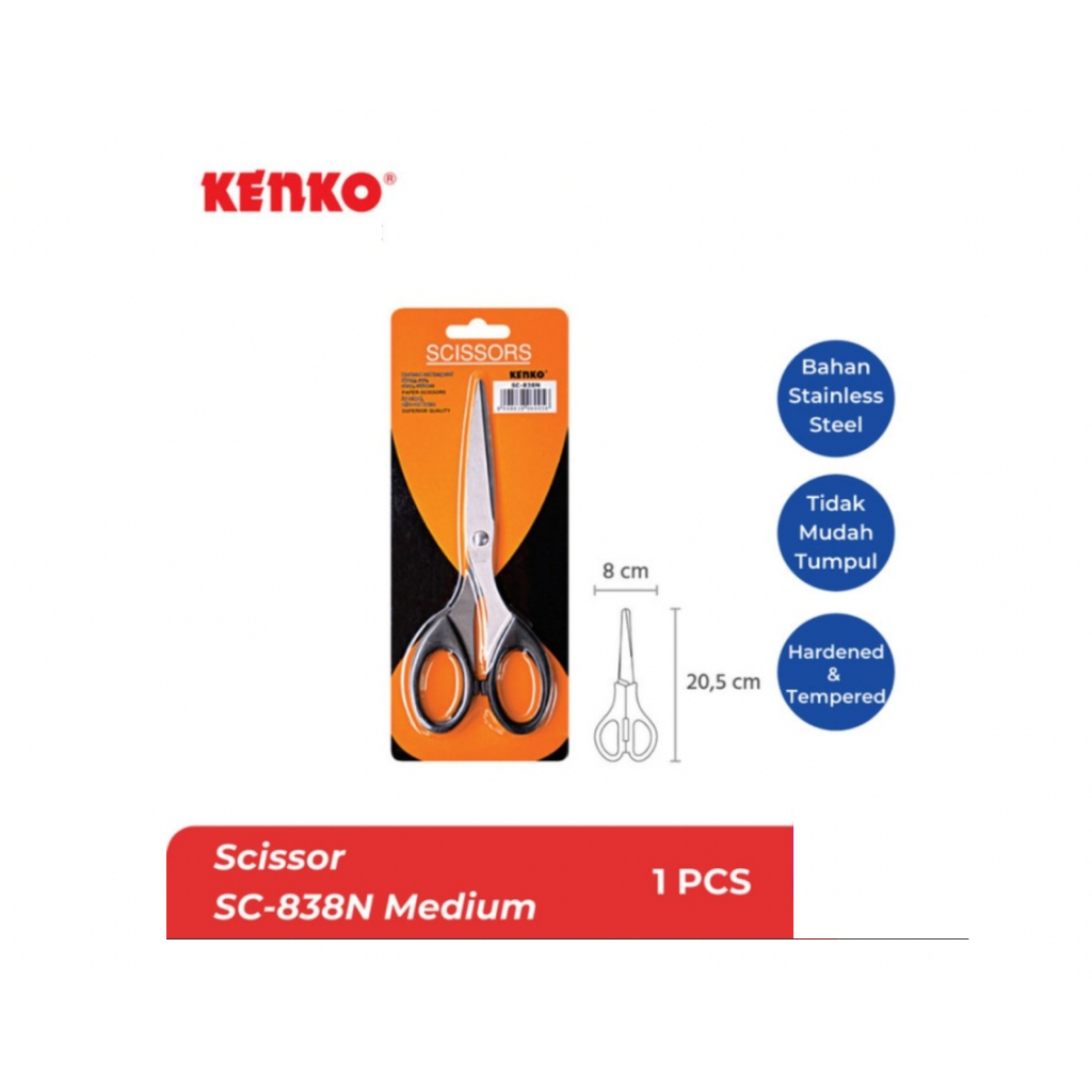 

Gunting KENKO SC-838N Scissor alat potong kertas paper cut ATK1543KN