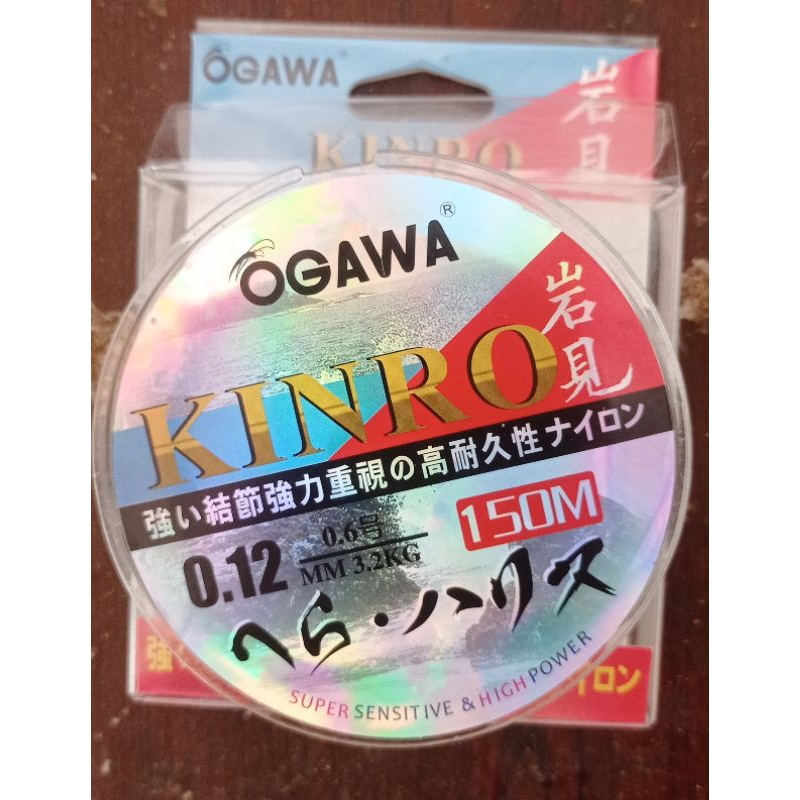 Senar Benang Pancing Ogawa Kinro 0.12mm Kuat Kecil Anti Keriting Tahan Panas dan Gesekan