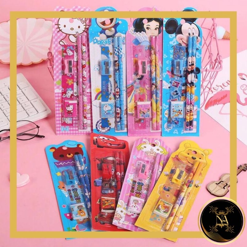 

[NA] Pensil satu set 5 in 1/pensil sati set untuk sekolah