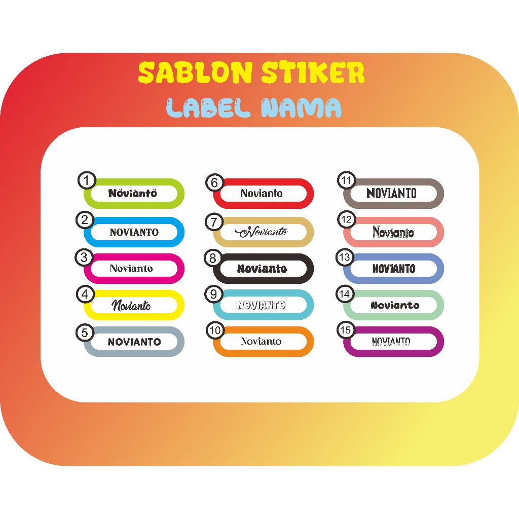 

Sablon Stiker Label Nama/Sablon Nama Setrika New Untuk Anak-anak dan Dewasa/Bahan Dtf Isi 30 Pcs Custom Label Nama