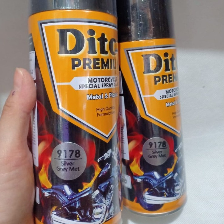 KODE W23K Pilok Cat Pilox DITON Premium 9178 Silver Grey Met  Abu2 Metalik  Abu2 Perak 4cc
