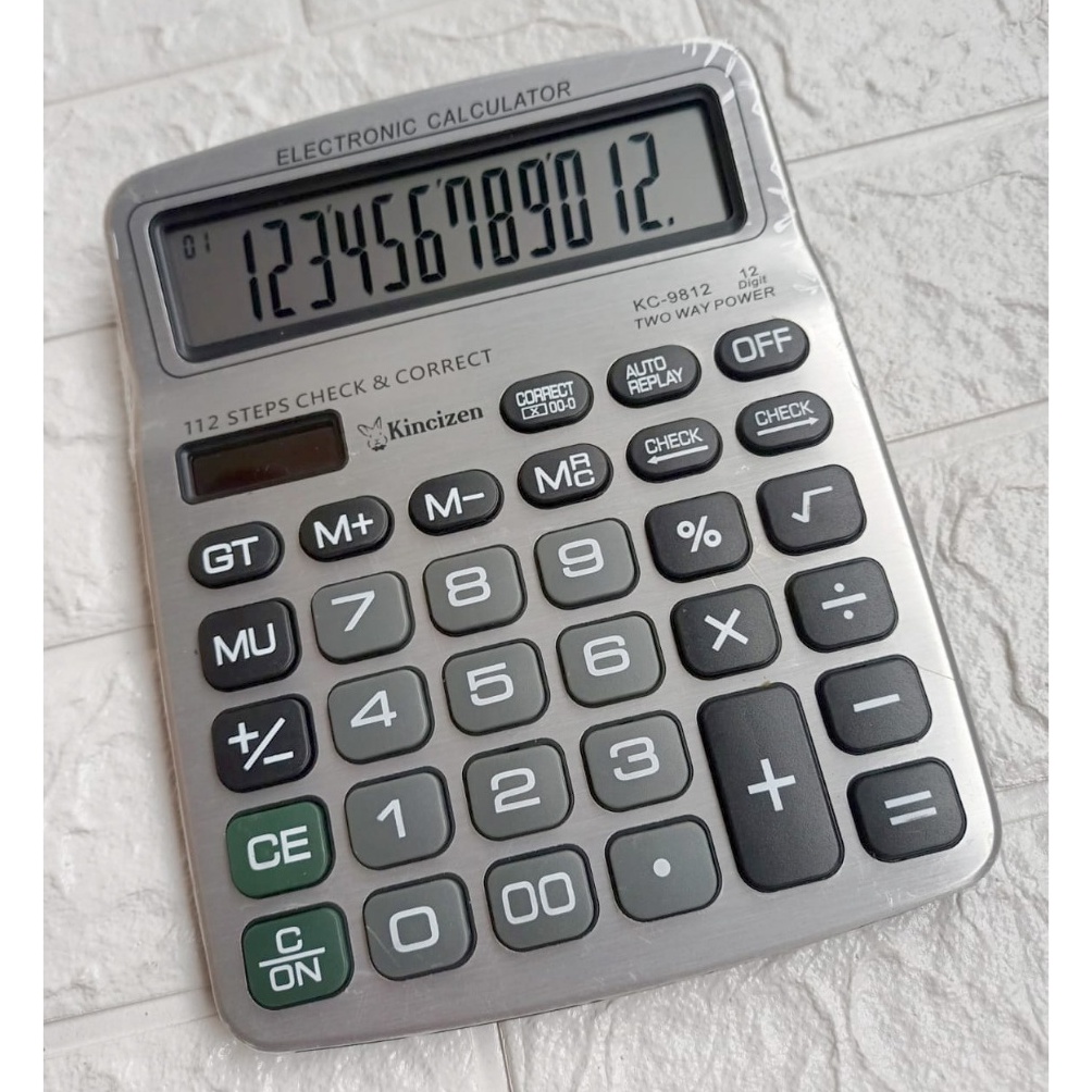 

Kalkulator CT 9812 12 Digit Check and Correct Ukuran Besar Tombol Gede Layar Lebar r B7S5