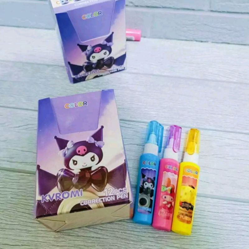 

Correction Fluid tip ex Cair/Sanrio Untuk 1 Kotak isi 12 pcs