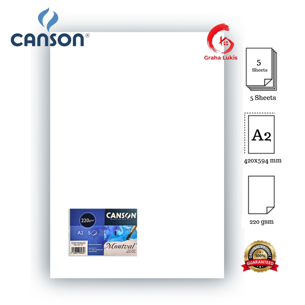 

Canson Montval Watercolour Paper A2 2 gsm 22 gsm e T6D9