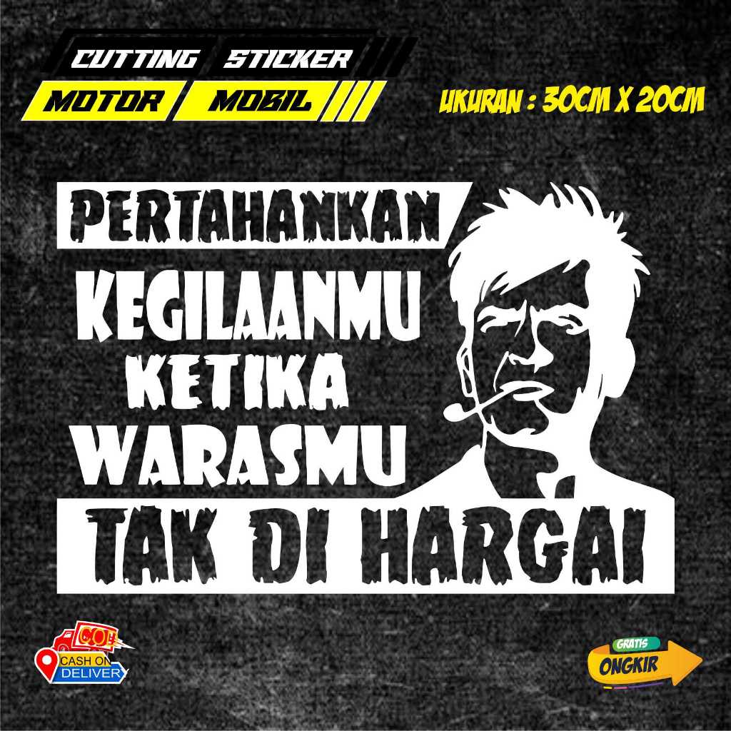 STIKER KATA KATA UNTUK MOBIL TRUCK/L300/PICKUP STIKER KATA KATA KEREN