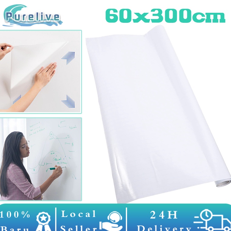 

KODE K2V4 6cmx3m Adsorpsi Elektrostatik Stiker Papan Whiteboard Sticker White Board Tempel